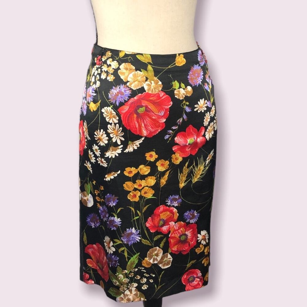 Renoma Paris floral / Jean skirt Medium